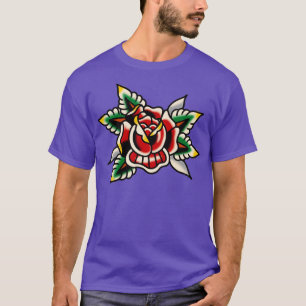 Camiseta tatuaje tradicional rosa2