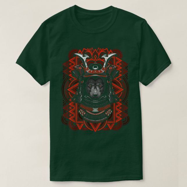 Camiseta Tatuaje tribal de oso de Samurai  (Diseño del anverso)