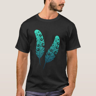 Camiseta Tatuaje Tribal de Plumas Maoríes de Polinesia Nuev