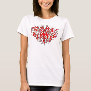 Camiseta Tatuaje tribal del corazón rojo el día de San Vale