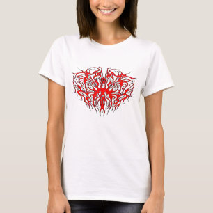 Camiseta Tatuaje tribal del corazón rojo el día de San Vale