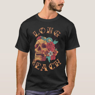 Camiseta Tatuaje Vintage Long Beach California Ca Tinta Crá
