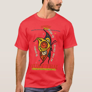 Camiseta Tatuaje Vintage Sak Yant Muay Thai Mariposa