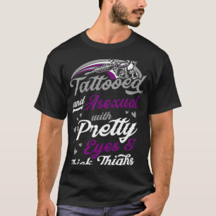 Camiseta Tatuaje Y Asexual Con Ojos De Bonito Y Espesor