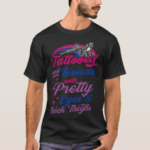Camiseta Tatuaje Y Bisexual Con Ojos De Bonito Y T Grueso