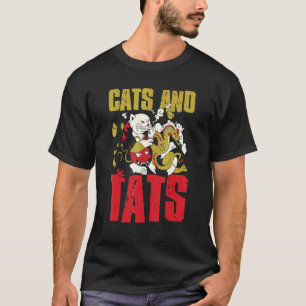 Camiseta Tatuajes Corporales Tats Y Gatos Artista De Tatuaj