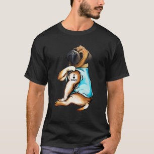 Camiseta Tatuajes de bullmastiff que amo al perro de papá 