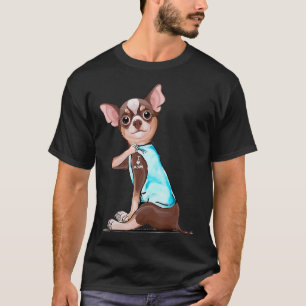 Camiseta Tatuajes de Chihuahua Me encanta mamá sentada rega