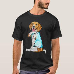 Camiseta Tatuajes de perro que amo a papá perro amante rega