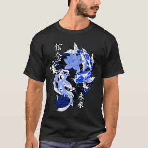 Camiseta Tatuajes japoneses Blue Yakuza, estanque de peces