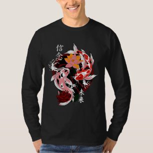 Camiseta Tatuos japoneses Koi Origen del agua de la floral
