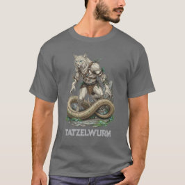 Camiseta Tatzelwurm Alpine Dragon Art - Mythic Cat Serpent