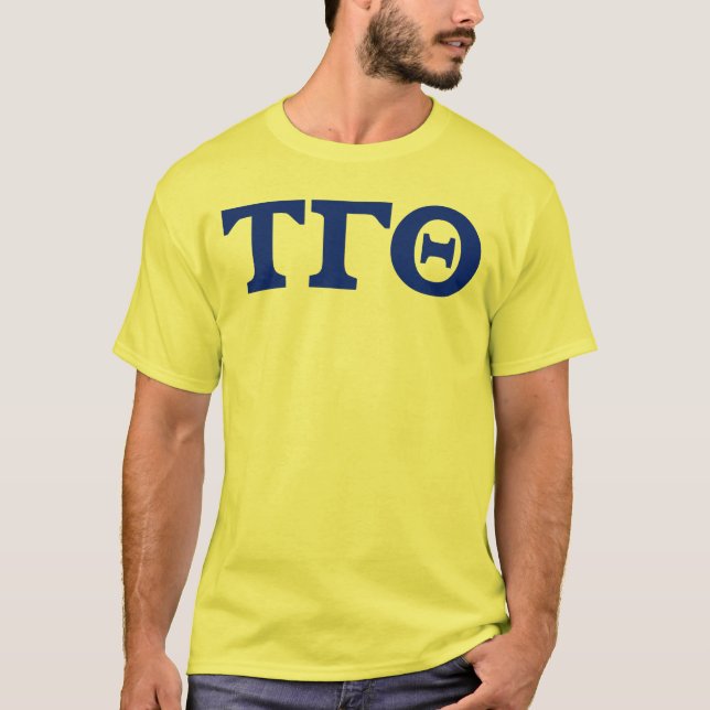 Camiseta Tau Gamma Theta Letters T-Shirt - Amarillo (Anverso)