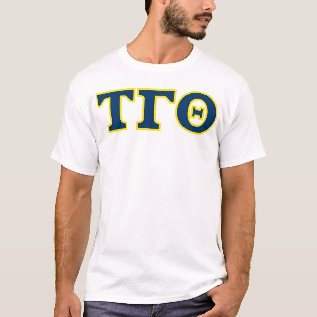 Camiseta Tau Gamma Theta Letters T-Shirt - Blanco (Anverso)
