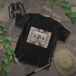 Camiseta Taupe de serpiente de impresión animal