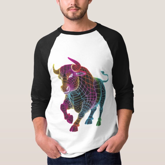 Camiseta Taureau puissant  coloré (Anverso)