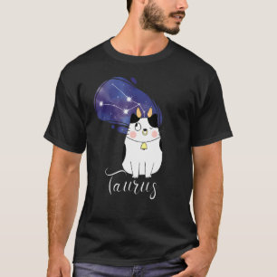 Camiseta Tauro Signo Zodiaco Mayo Abril Cumpleaños Gato Tau