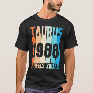Camiseta Tauro Vintage 1988 Zodiaco Perfecto A Los 34 Años