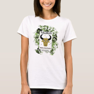 Camiseta Tauro Zodíaco Maestro del Destino Arte Floral