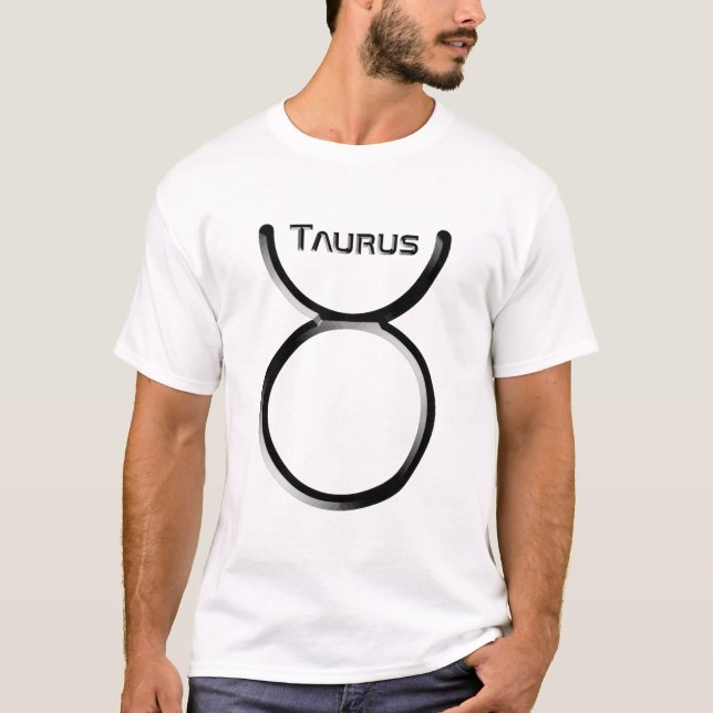 Camiseta TAURUS, Abstract Design of Zodiac Rótulo, (Anverso)