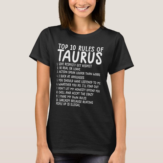 Camiseta Taurus Astrología lindo Taurus zodiac 1 (Anverso)