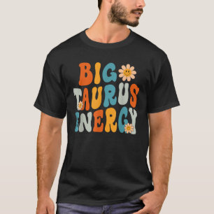 Camiseta Taurus Big Energy Retro Sonrisa Flor Zodiac Nacimi