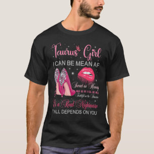 Camiseta Taurus Chica Cumpleaños Tallos Altos Tallos De Per