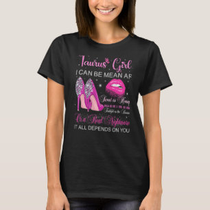 Camiseta Taurus Chica Cumpleaños Tos Altos Lips De Perforac