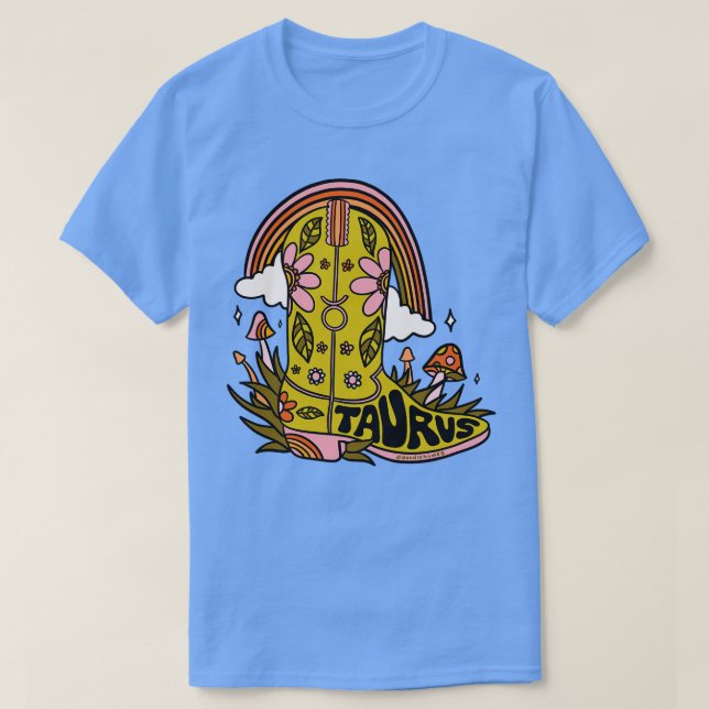 Camiseta Taurus Cowboy Boot (Diseño del anverso)