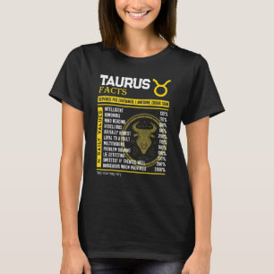Camiseta Taurus Hacts Awesome Zodiac Rótulo Taurus Birthday