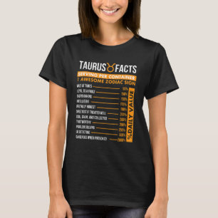 Camiseta Taurus Hechos Rótulo Zodiaco Símbolo de Astrología