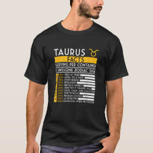 Camiseta Taurus Hechos Zodiac Horoscope Funny Estrella de A