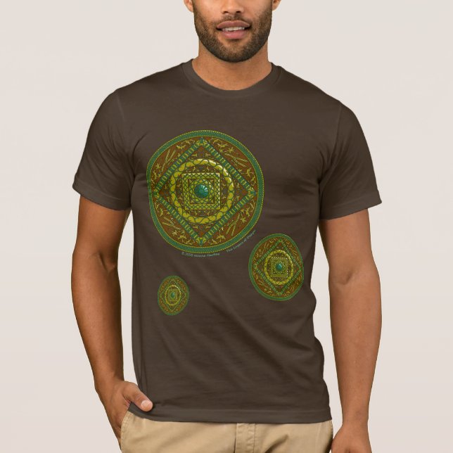 Camiseta Taurus Mandala Camisas oscuras masculinas (Anverso)