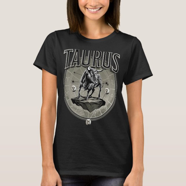 Camiseta Taurus Men Zodiac Rótulo Taurus (Anverso)