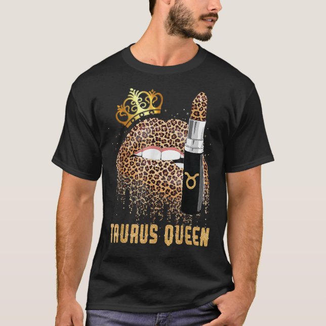 Camiseta Taurus Queen Leopard Lips Tee Taurus (Anverso)
