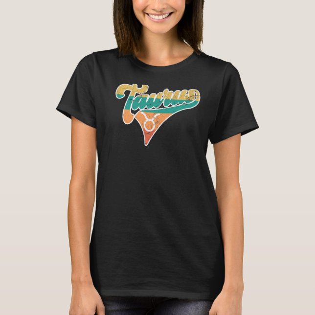 Camiseta Taurus Retro Zodiac Astrología Horoscopio Tauro 2 (Anverso)