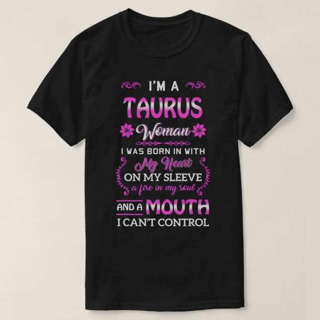 Camiseta Taurus Woman , April May Gifts Birday Women Chica (Diseño del anverso)