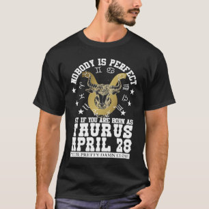 Camiseta Taurus Zodiac Abril 28 Astrología Hombres Hombres 