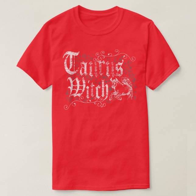 Camiseta Taurus Zodiac Brujería de la época Horosc angustia (Diseño del anverso)