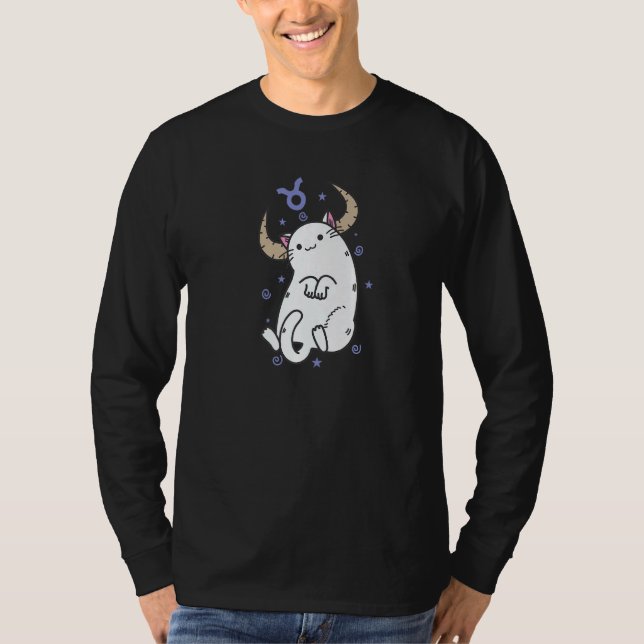Camiseta Taurus Zodiac Sign as a Cat Horoscope (Anverso)
