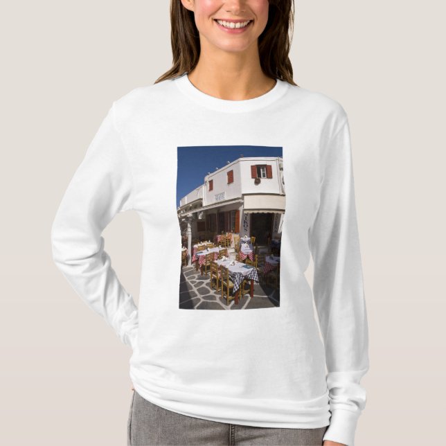 Camiseta Taverna Nikos, Mykonos, Islas Cícladas, Grecia (Anverso)