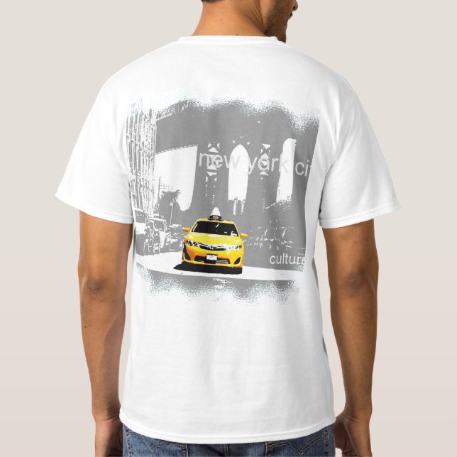 Camiseta Taxi Amarillo De Brooklyn Nyc Mens Valor Moderno M (Reverso)