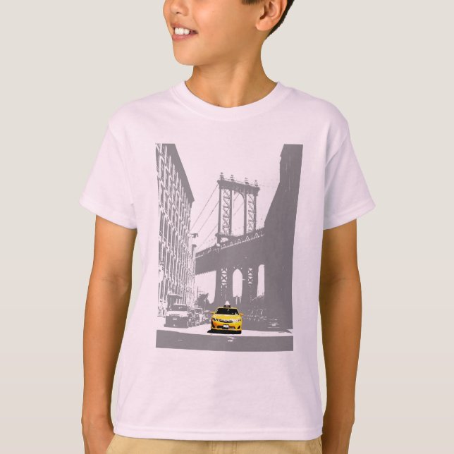 Camiseta Taxi amarillo Nueva York Nyc Brooklyn Bridge Boys (Anverso)