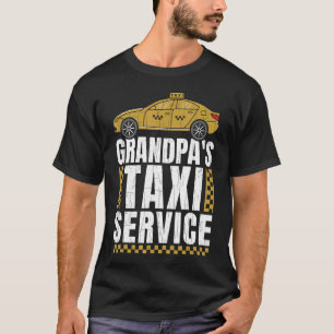 Camiseta Taxi del servicio de taxi del abuelo masculino con