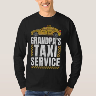 Camiseta Taxi del servicio de taxi del abuelo masculino con
