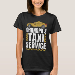 Camiseta Taxi del servicio de taxi del abuelo masculino con