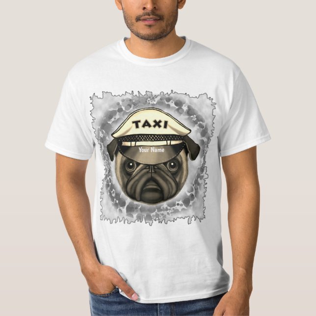 Camiseta Taxi Pug  (Anverso)