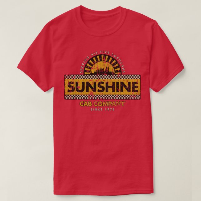 Camiseta Taxi Sunshine Cab Company 1978 (Diseño del anverso)