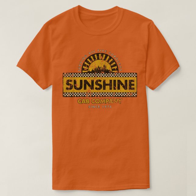 Camiseta Taxi Sunshine Cab Company 1978 (Diseño del anverso)