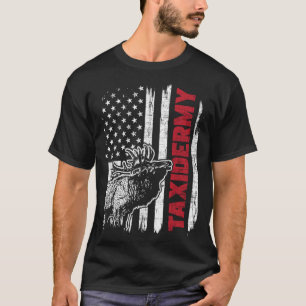 Camiseta Taxidermy Estados Unidos Bandera Taxidermist Deer 